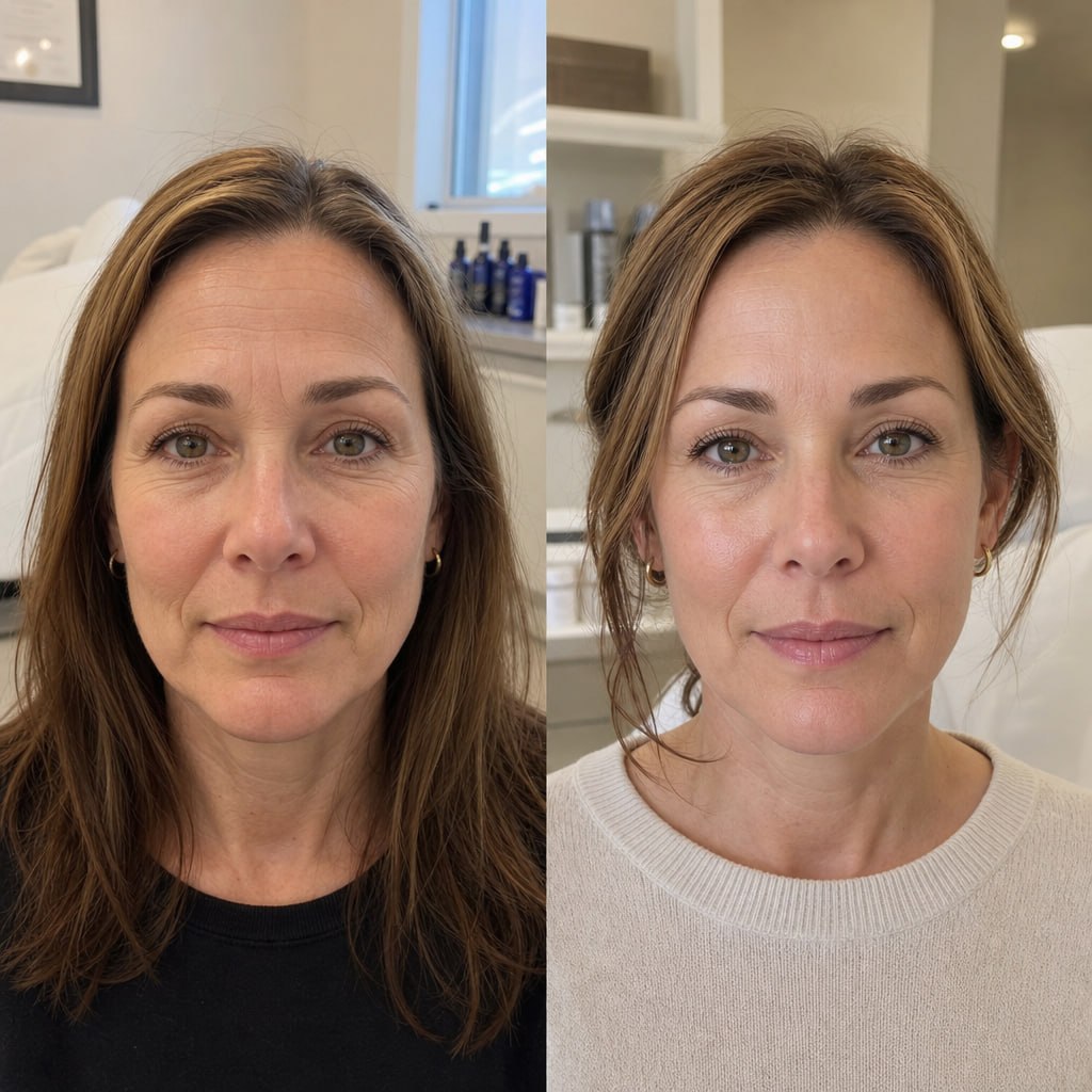Front-view before and after Morpheus8 result